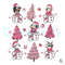 Bluey Family Pink Xmas PNG Christmas Tree File Sublimation.jpg
