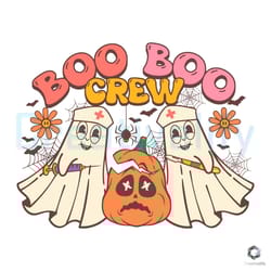 boo boo crew nurse svg horror ghost pumpkin file