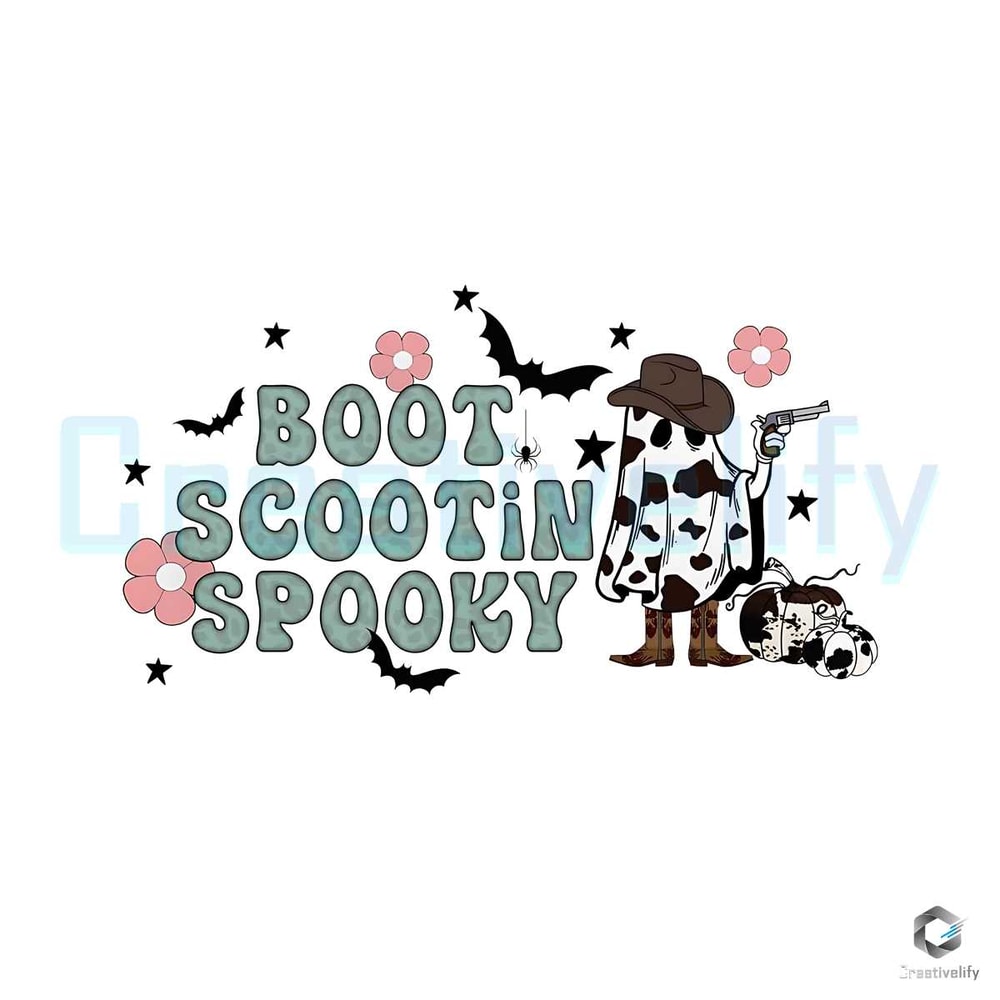 Boot Scootin Spooky PNG Wester Cowboy Vibes Sublimation File.jpg