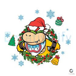 bowser super mario xmas svg funny christmas party file