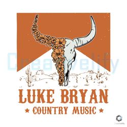 bull skull luke bryan tour 2023 svg file