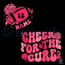 cheer for the cure awareness svg breast cancer design