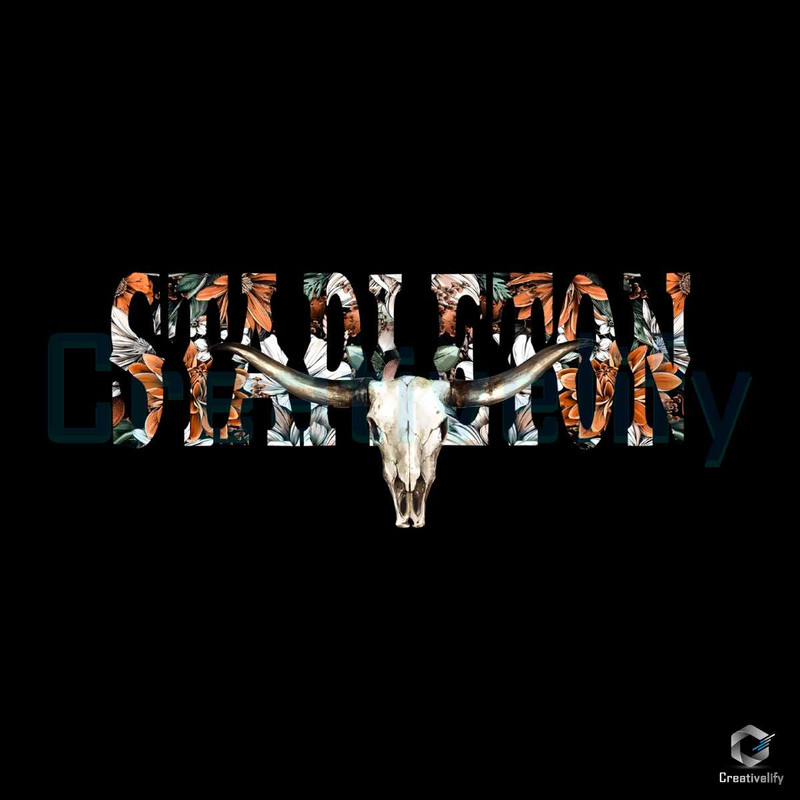Chris Stapleton Western Bull Skull PNG Download Files.jpg