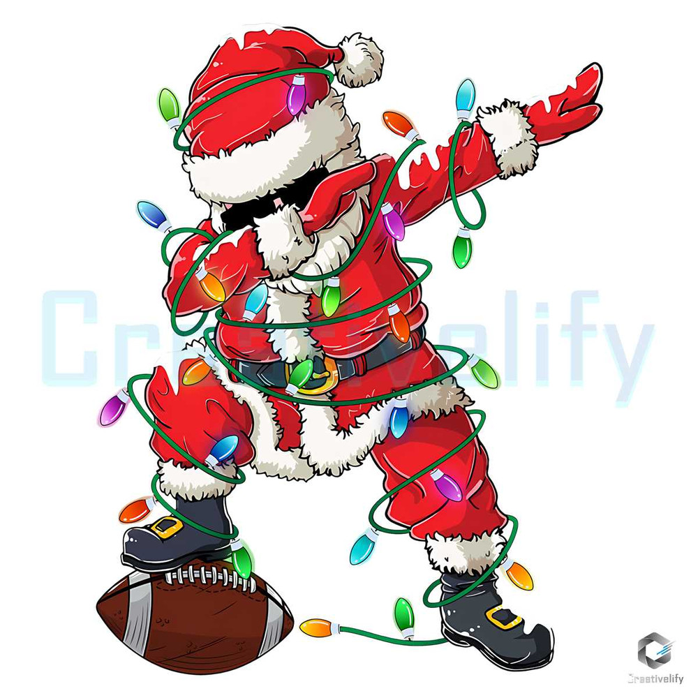 Christmas Football Santa PNG Merry Xmas Sport File.jpg