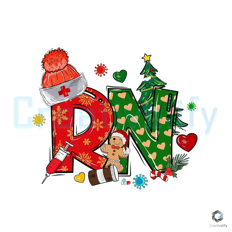 Christmas RN Nursing School PNG Merry Xmas Nurse File.jpg