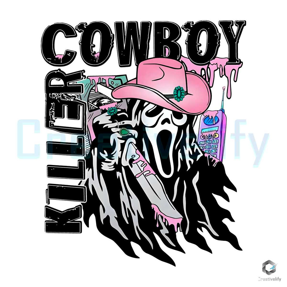 Cowboy Killer Ghostface PNG Sceam Vibes File Design.jpg