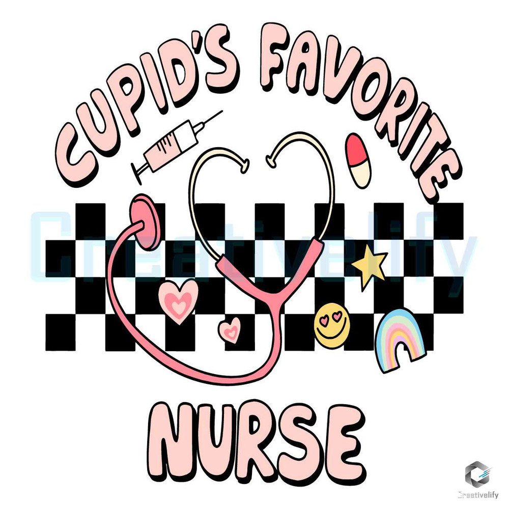 Cupid's Favorite Nurse SVG Valentine's Day File Design.jpg