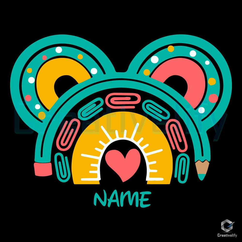 Custom Mickey Teacher SVG Disney Back To School Digital File.jpg