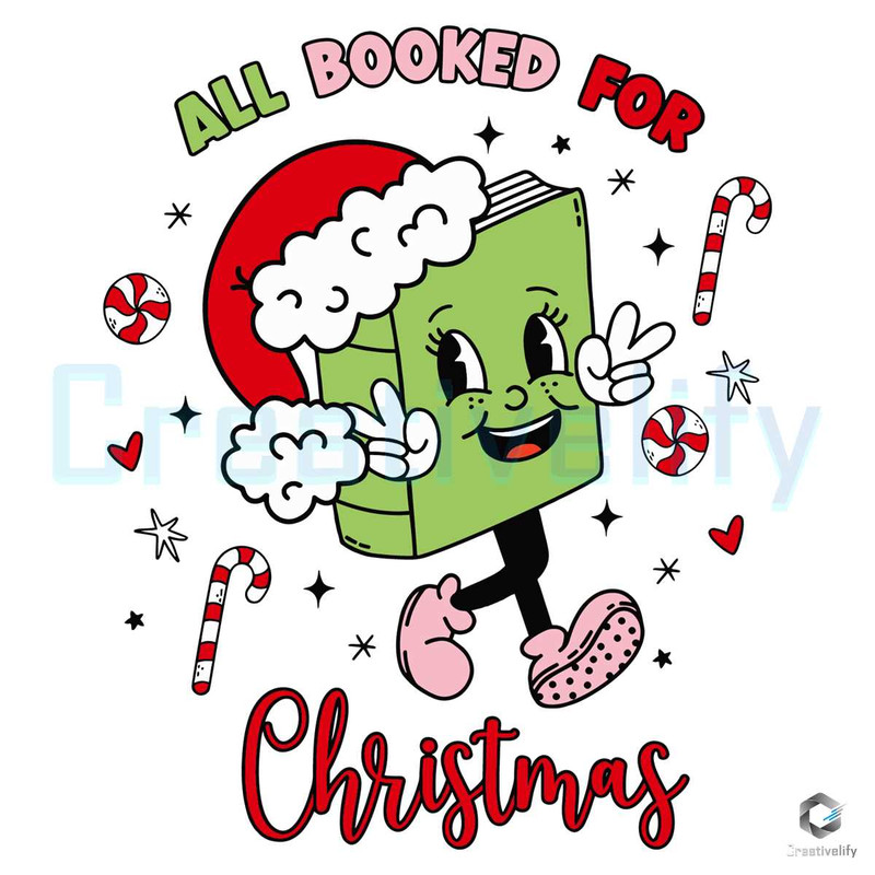 Cute All Booked For Christmas SVG Merry Xmas File.jpg