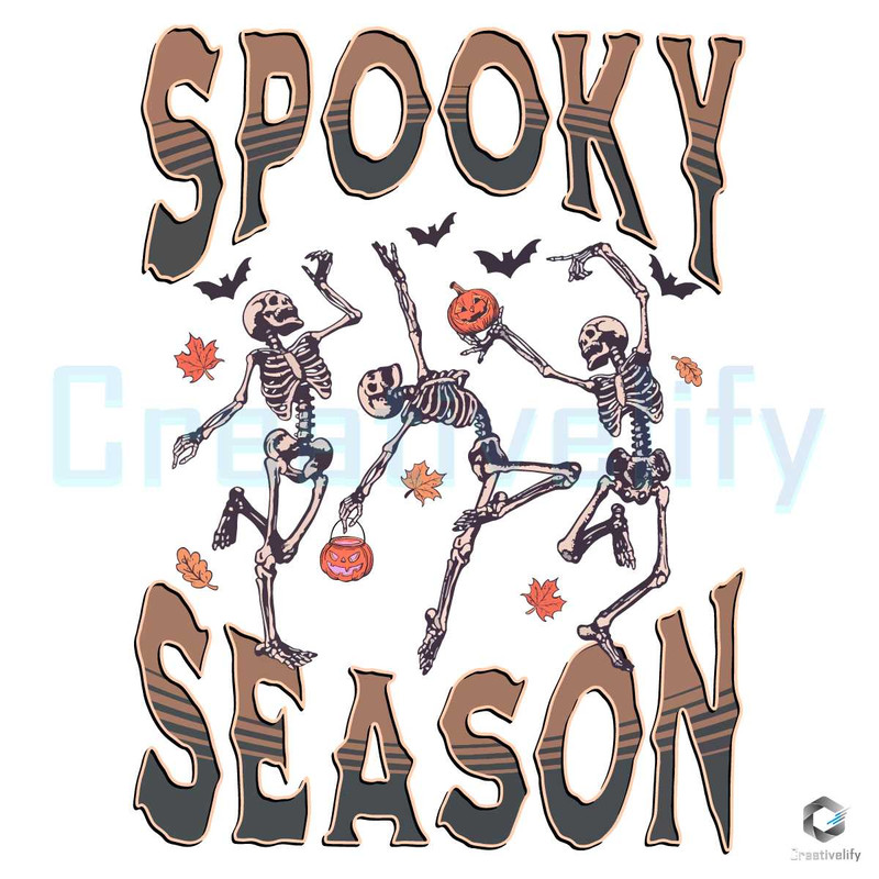 Dancing Skeleton Spooky Season SVG Halloween Digital File.jpg