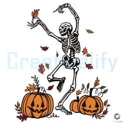 dancing skeleton svg spooky fall graphic design file