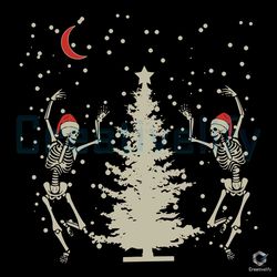dancing skeleton xmas svg christmas tree graphic design file