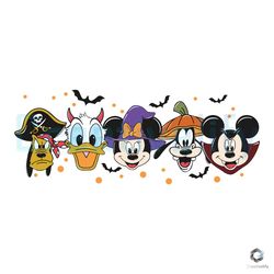 disney mickey and friend face halloween svg digital file