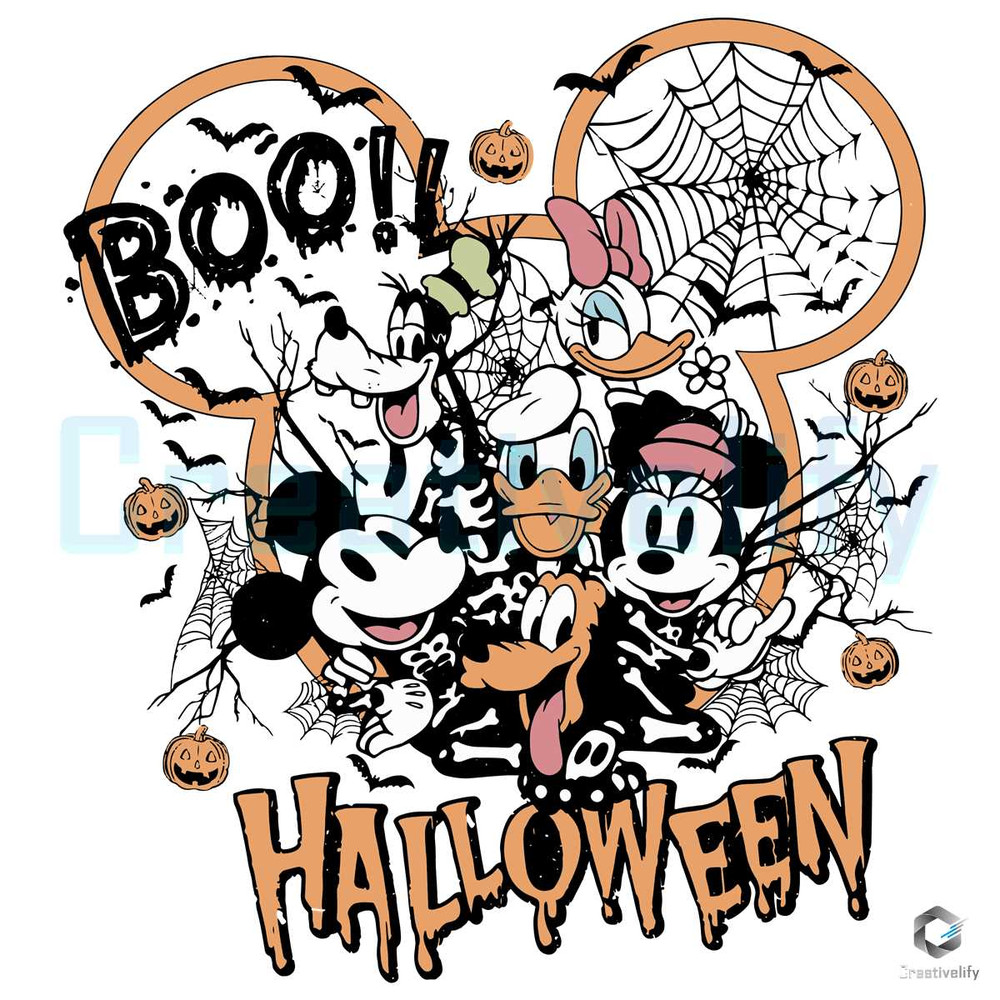 Disney Skeleton Boo Halloween SVG Retro Not So Scary File.jpg