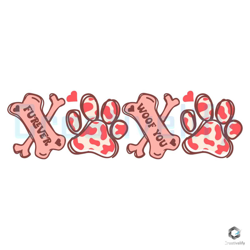 Dog Valentine Furever SVG Lover Woof You File Download.jpg