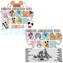 drinking around the world svg disney est 2024 file