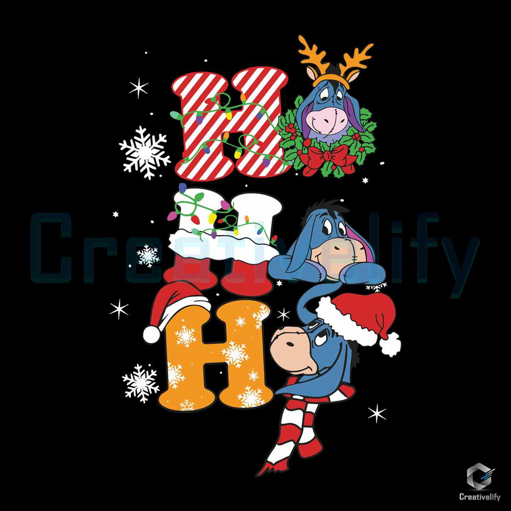 Eeyore Ho Ho Ho Christmas SVG Disney Eeyore File Cutting.jpg
