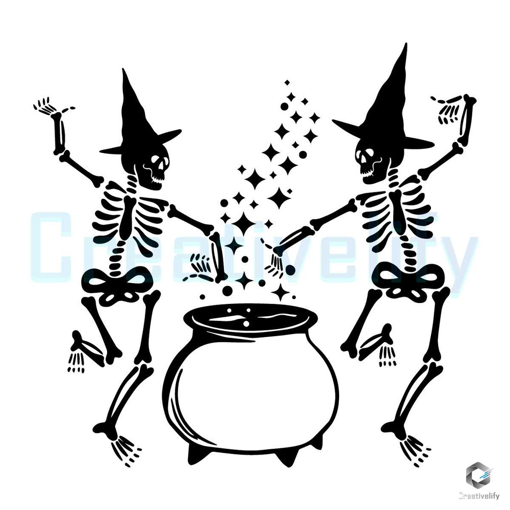 Free Dancing Skeleton SVG Halloween Cutting File.jpg