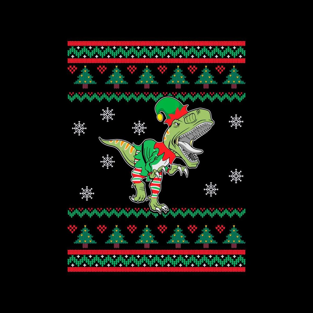 Free Dinosaur In Elf Ugly Christmas SVG Merry Xmas File.jpg