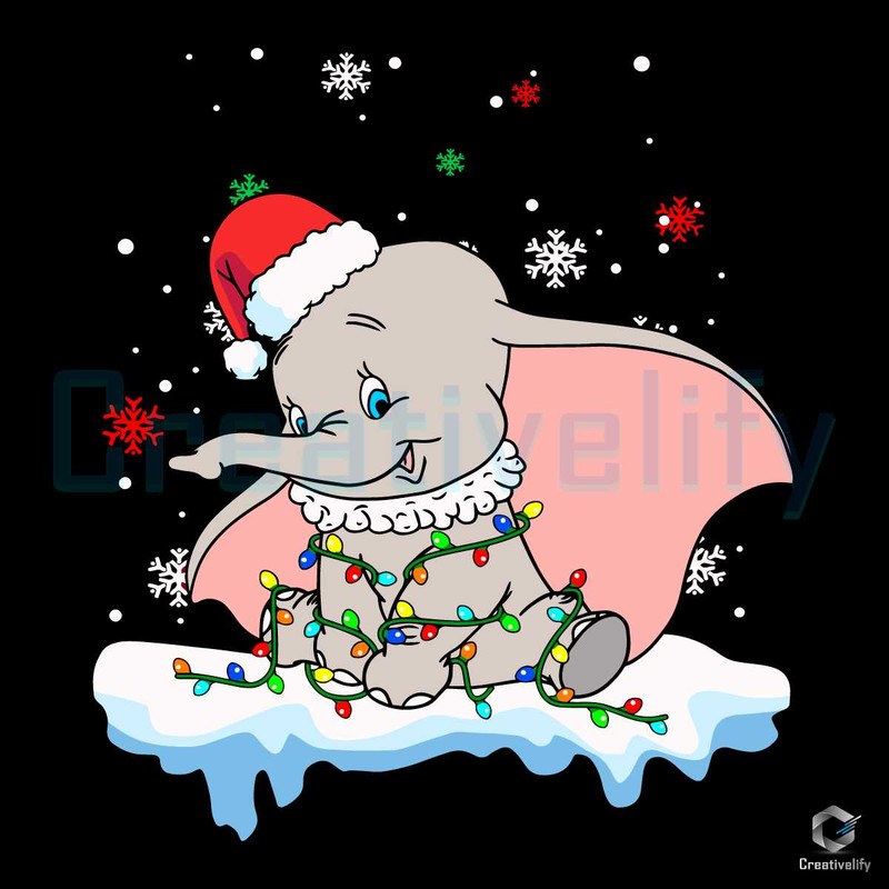Free Dumbo Santa Christmas Lights SVG Disney Xmas File.jpg