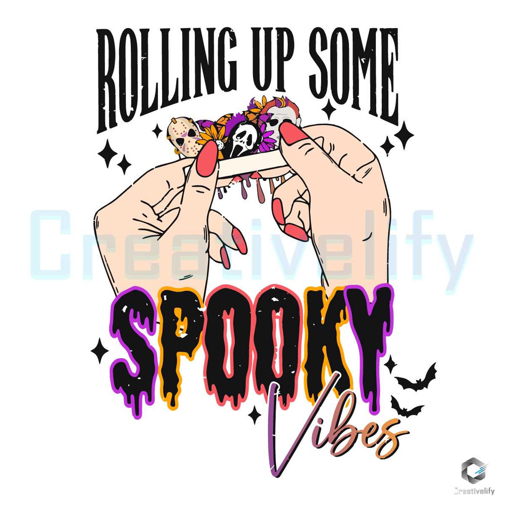 Free Horror Rolling Up SVG Halloween Spooky Vibes File.jpg
