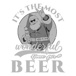free wonderful time for a beer svg santa christmas file