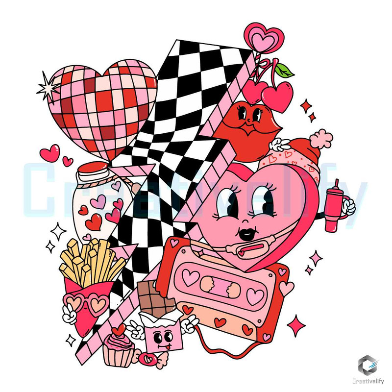 Funny Valentine Doodle Lightning Bolt SVG File Download.jpg