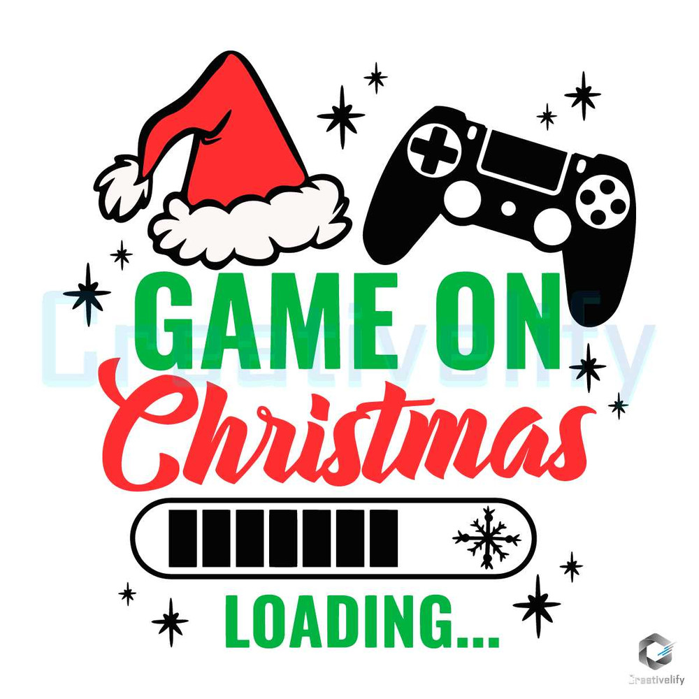 Game On Christmas Loading SVG Santa Claus Grinch File.jpg