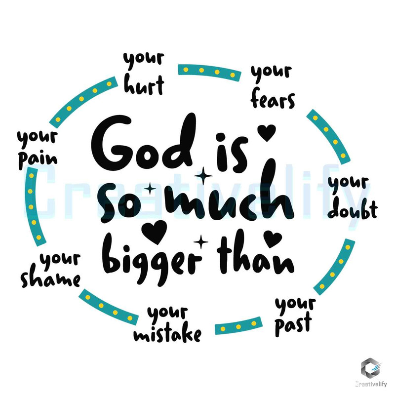 God Is So Much Bigger Than Your Pain SVG File Download.jpg