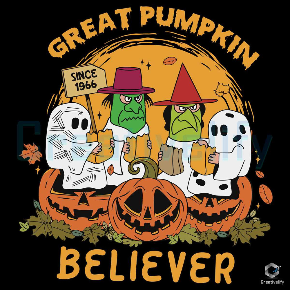 Great Pumpkin Believer SVG I Got A Rock Since 1966 Design.jpg