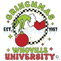 Grinch Christmas Est 1957 SVG Whoville University File