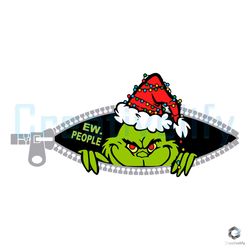 grinch ew people santa hat svg funny christmas file