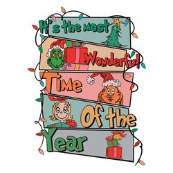 grinch wonderful time of the year svg merry xmas file