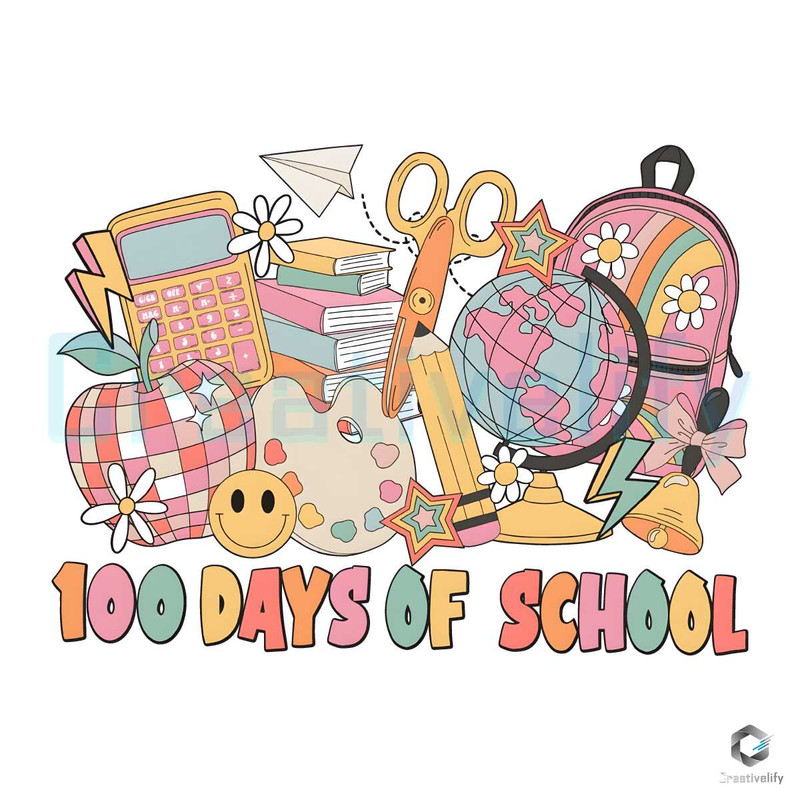Happy 100th Of School PNG Teacher Life File Download.jpg