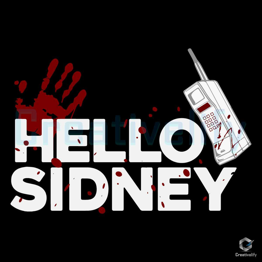 Hello Sidney Scream SVG Horror Characters File For Cricut.jpg
