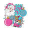 Ho Ho Ho Pink Santa Claus PNG Merry Xmas File Digital.jpg
