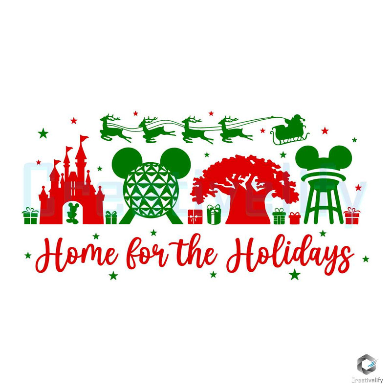 Home For The Holidays SVG Disney Kingdom Christmas File.jpg