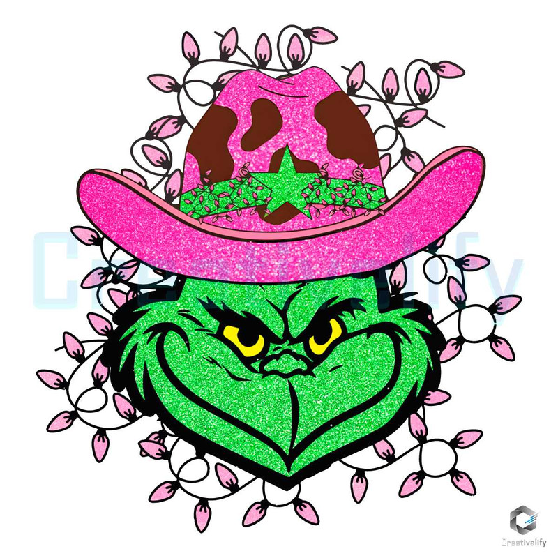 Howdy Grinch Guy PNG Christmas Cowboy File Download.jpg