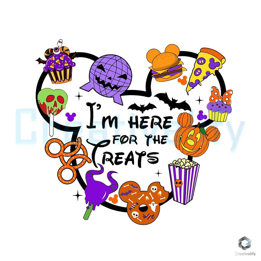 I'm Here For The Treats PNG Disney Halloween Sublimation.jpg