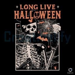 long live halloween skeleton svg disney vintage design file