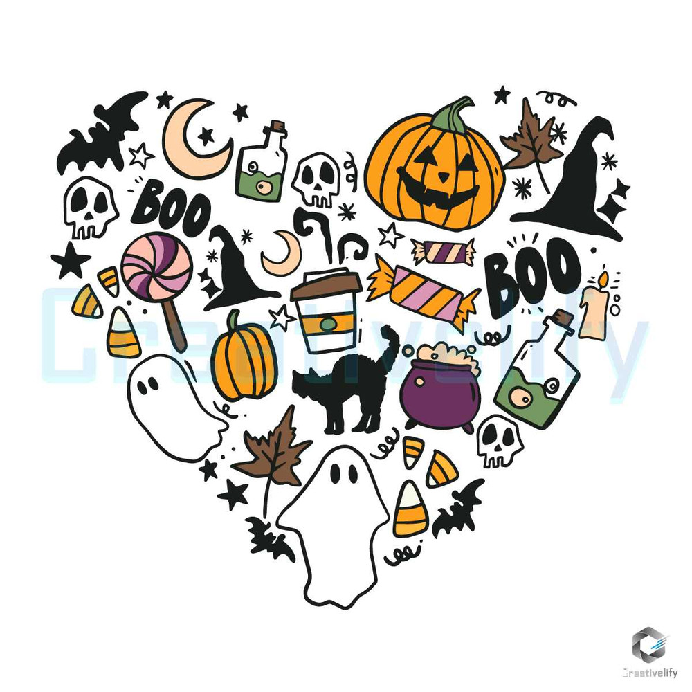 Love Halloween Heart SVG Pumpkin Vintage File Design.jpg