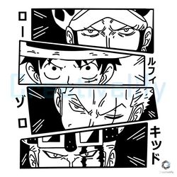 luffy zoro law one piece svg anime manga file-zenalyshop