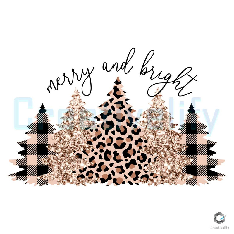 Merry And Bright Xmas PNG Leopard Christmas Tree File.jpg