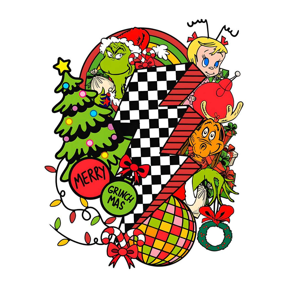 Merry Grinchmas PNG Christmas Lightning Bolt File.jpg