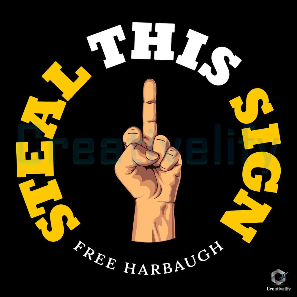 Michigan Sign Stealing SVG Middle Finger File.jpg