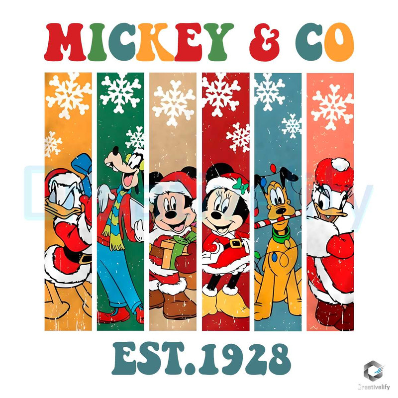 Mickey And Co Est 1928 Christmas PNG Disney Vintage File.jpg