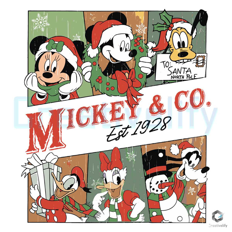 Mickey And Co Friends 1928 SVG Christmas Vintage File.jpg
