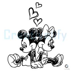 mickey and minnie love svg valentines day vintage file