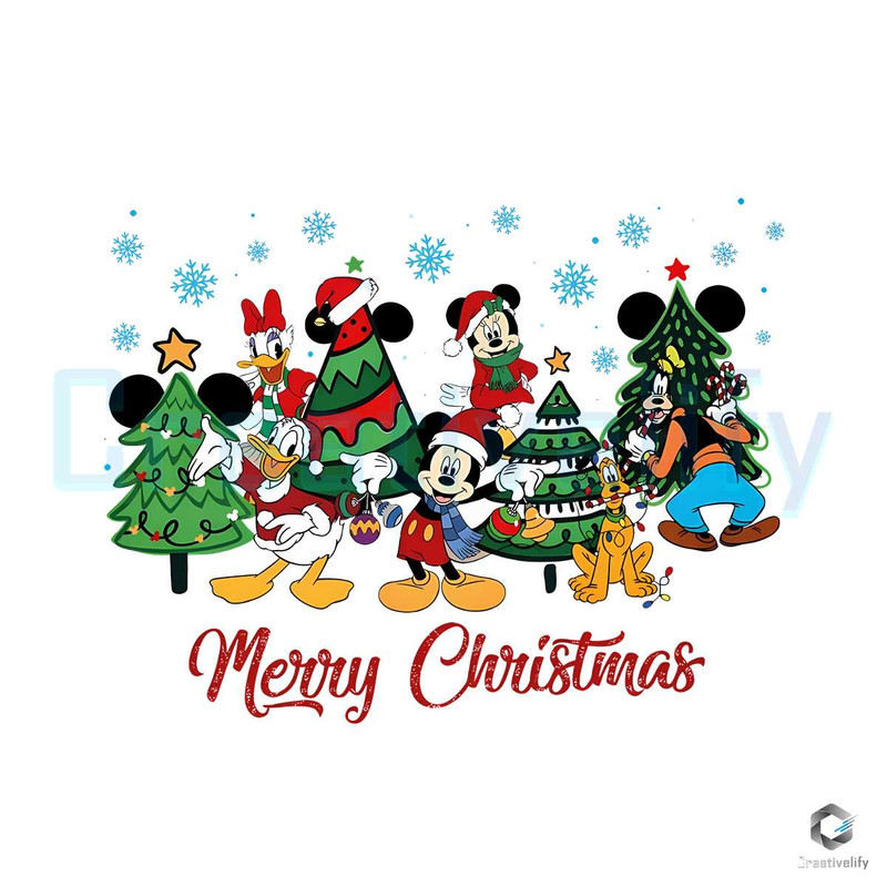 Mickey Friends Xmas PNG Retro Christmas File Download.jpg