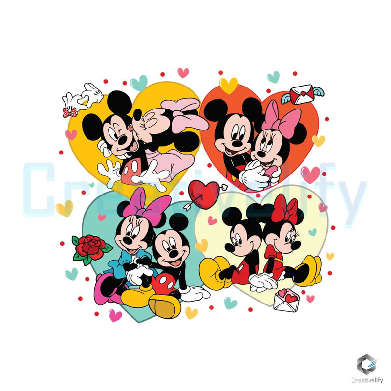 Mickey Minnie Heart Couple SVG Disney Lover File Design.jpg